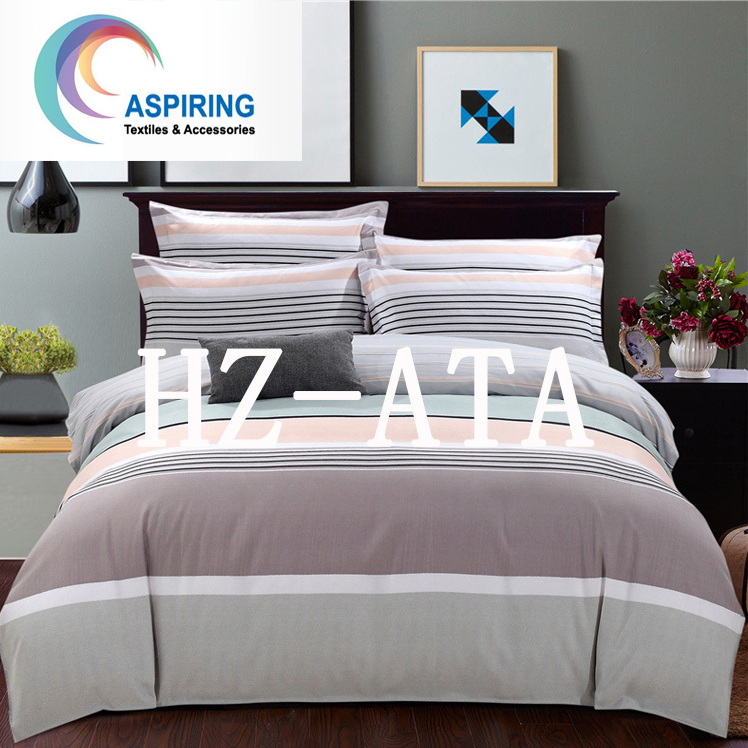 4PCS Polyester Fabric Quilt and Pillow Cover Bed Sheet Sets