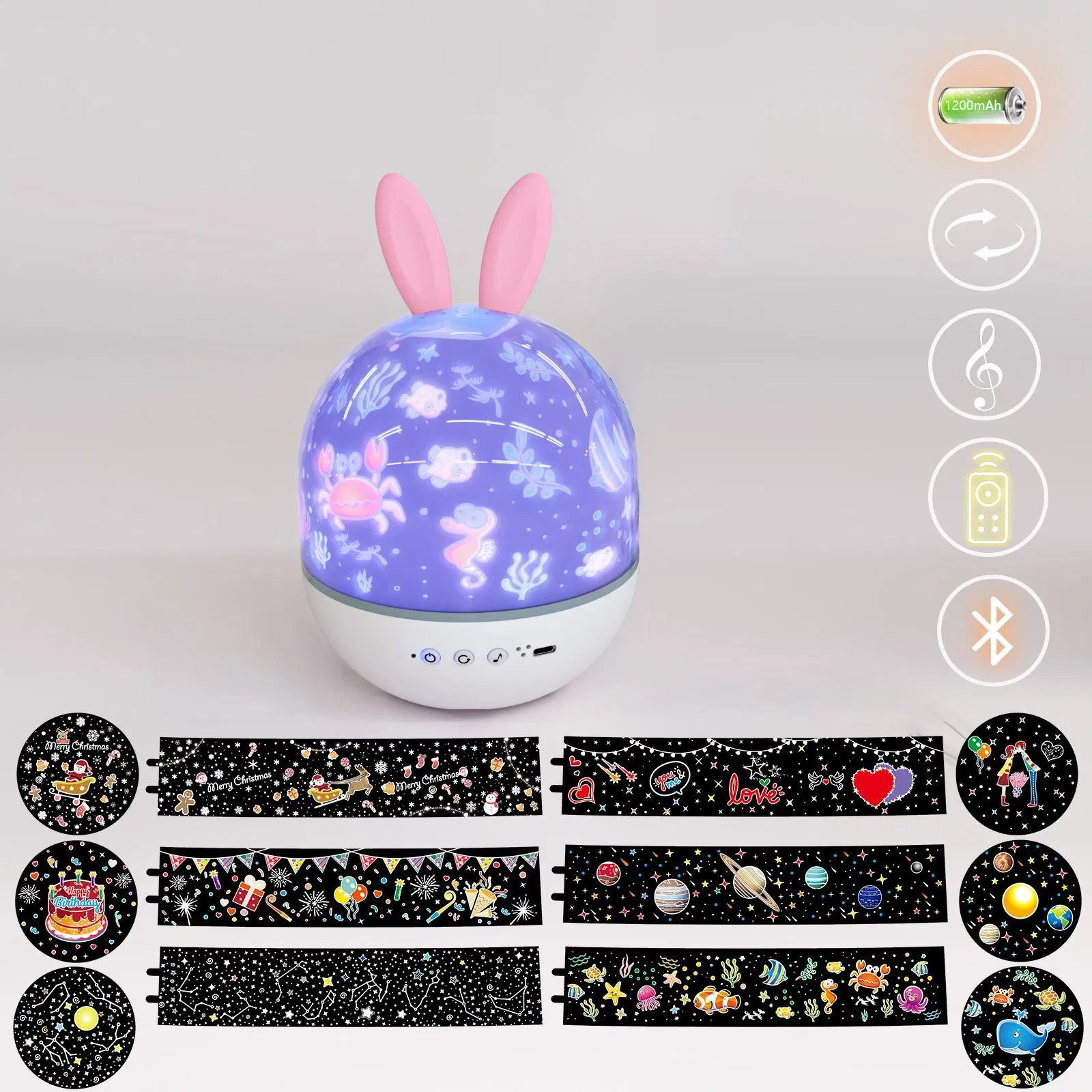 Проектор-лампа с Bluetooth-колонкой 181 Cute Rabbit