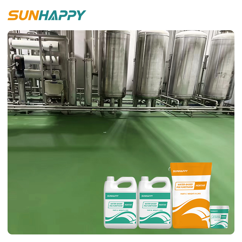 Water-Based PU Mortar Floor Coating for Freezer Room Dairy Brewery Floor Self-Leveling Polyurethane Mortar