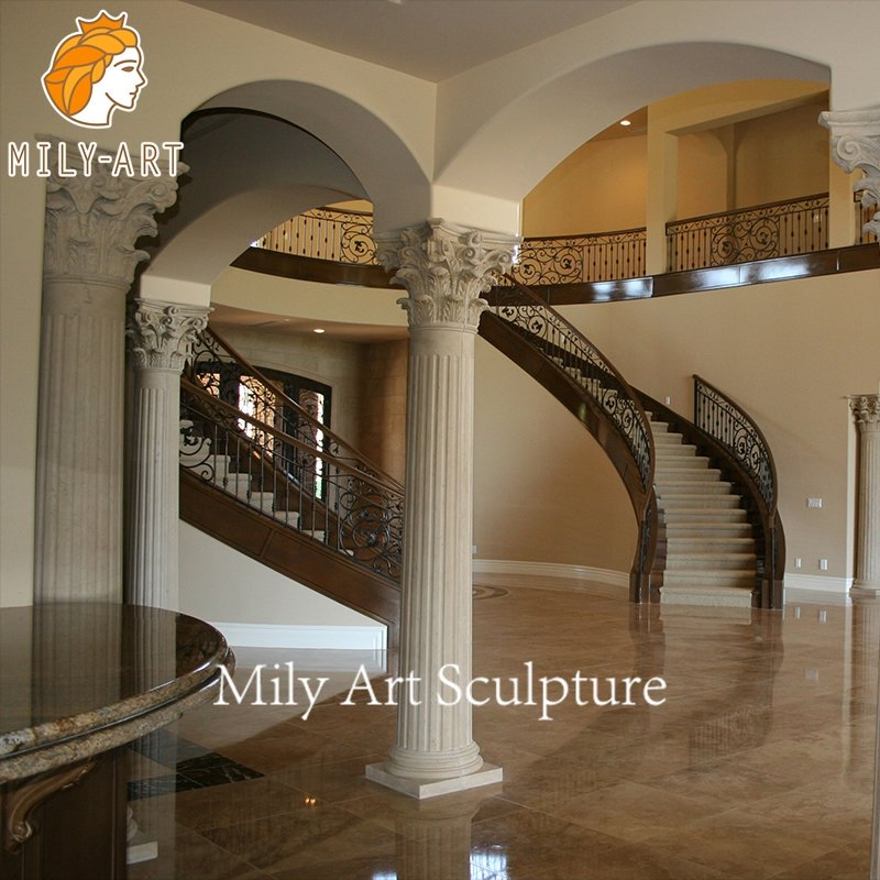 Luxury Home Decoration Natural Stone Marble Roman Pillars