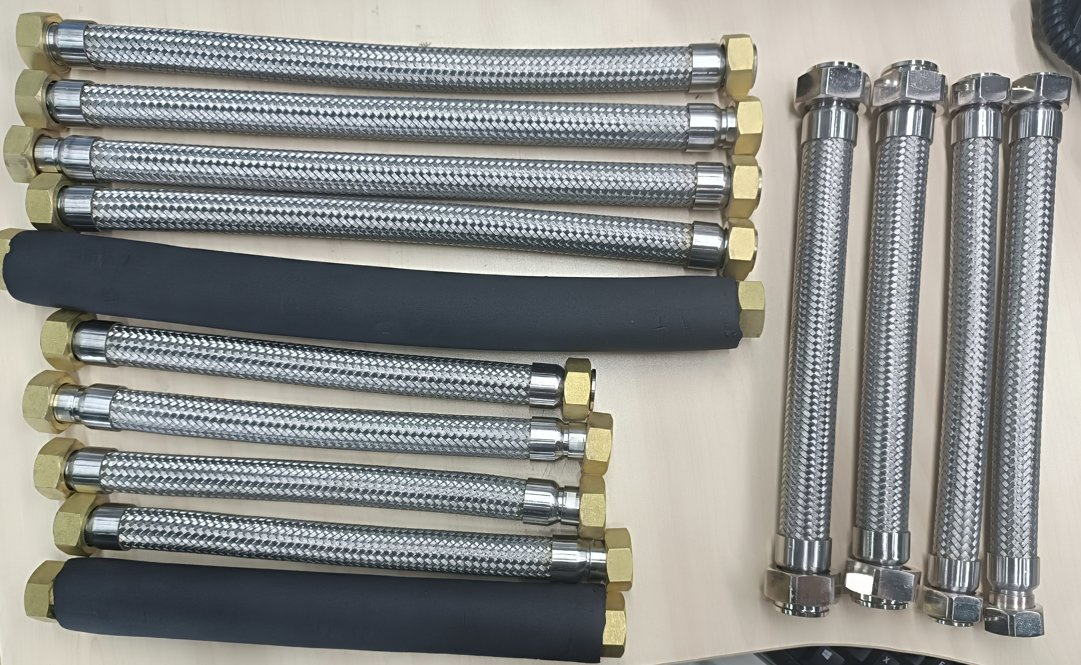D&R Factroy Direct OEM Production 304 Stainless Hose Washing Machine Shower Flexible Braided Corrugated Stainless Steel Hoses