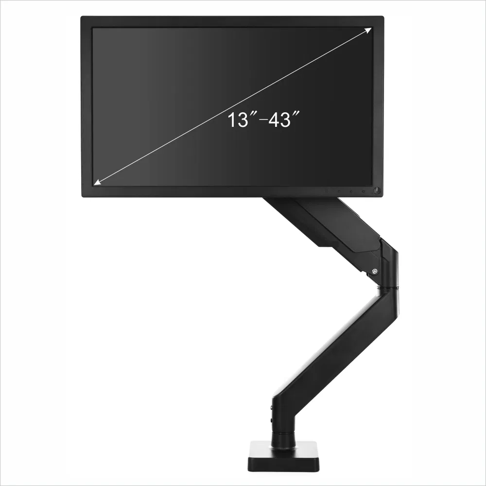 Fashion Design Single Monitor Arm with 15kg Load Capacity for Big Computer Display