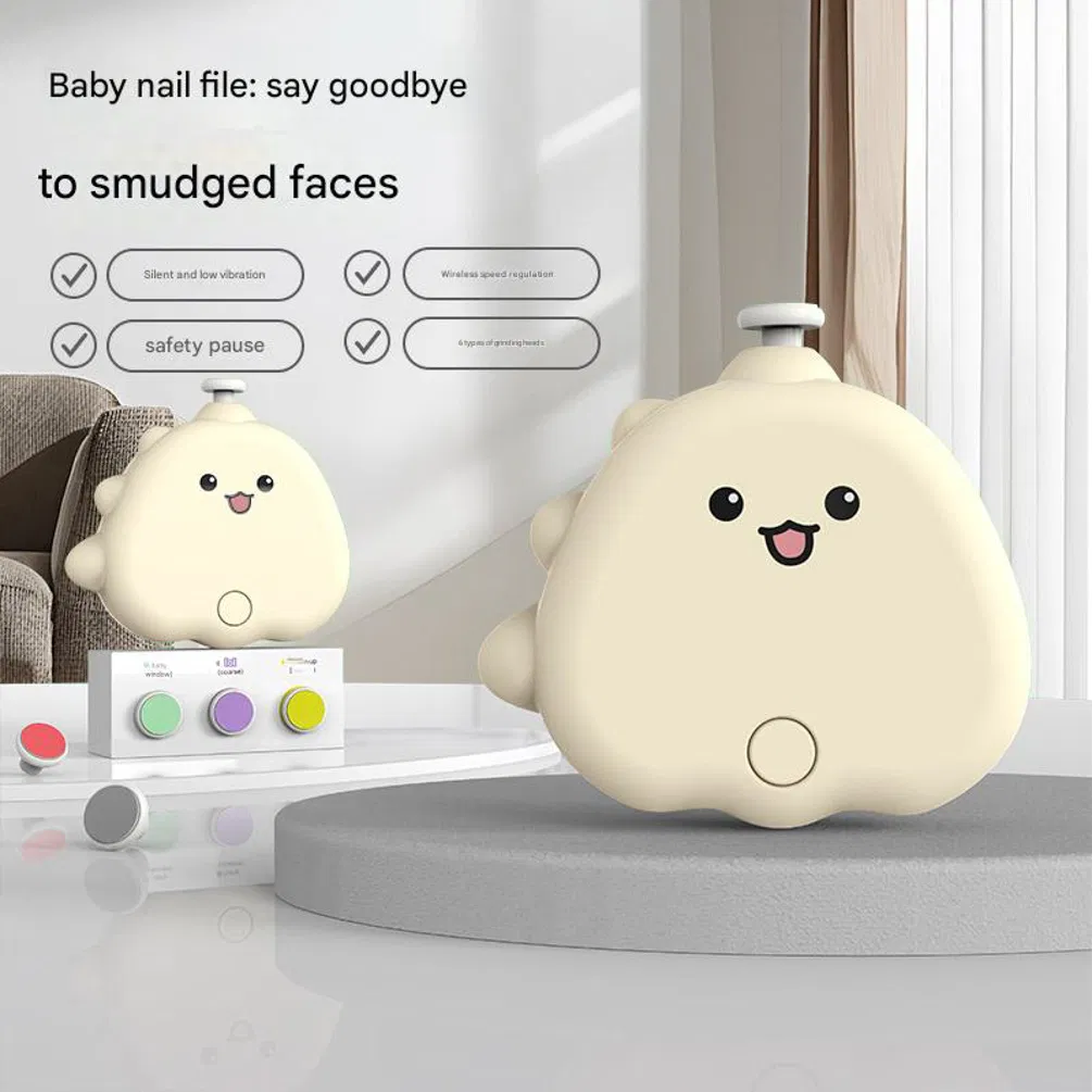 New Cartoon Design Portable Electric Baby Nail Cutter Clippers Baby Nail Trimmer Set with 6PCS Grinding Heads