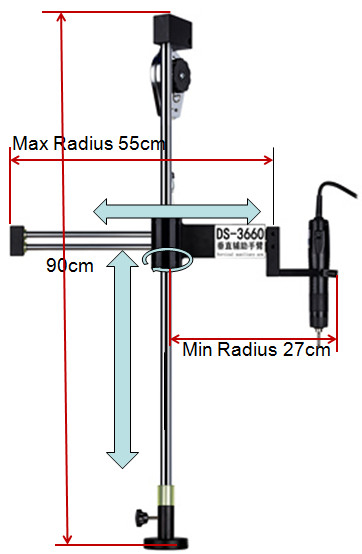 Hand Free Screwdriver Linear Reaction Arm