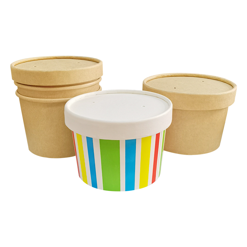 Factory 100ml Ice Cream Cup with Custom Logo Print Low Price