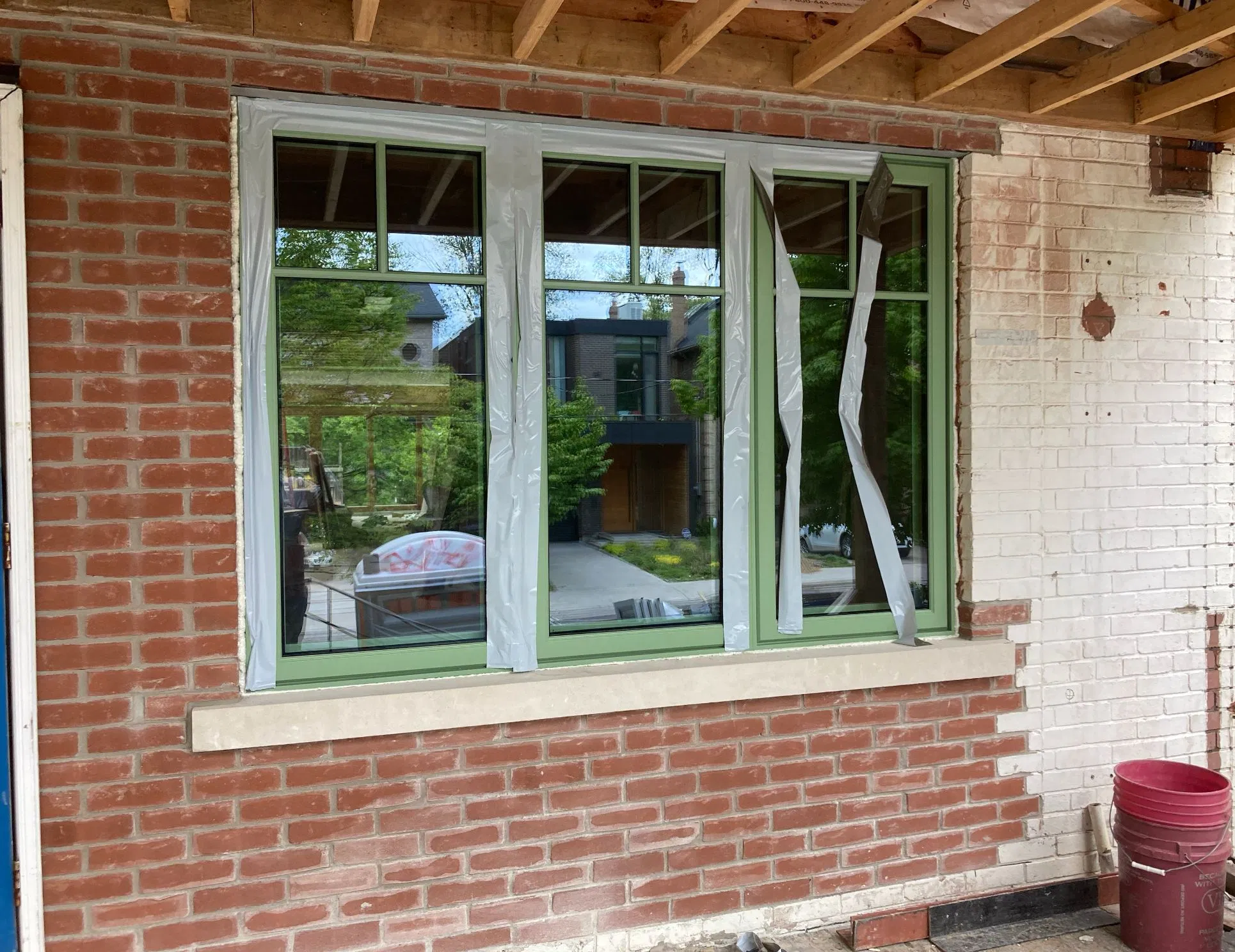 Penjoy Custom Size North American Style Wood Aluminium Opening Crank Casement Window