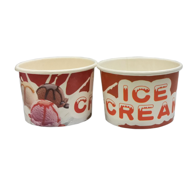 Customized Paper Cup Ice Cream Container 4 Ounce-8 Ounce