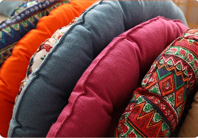 Silky Custom Soft Cotton Fabric Premium Seat Cushion Chair Pad Non-Slip Seat Pad Skin-Friendly Cushions