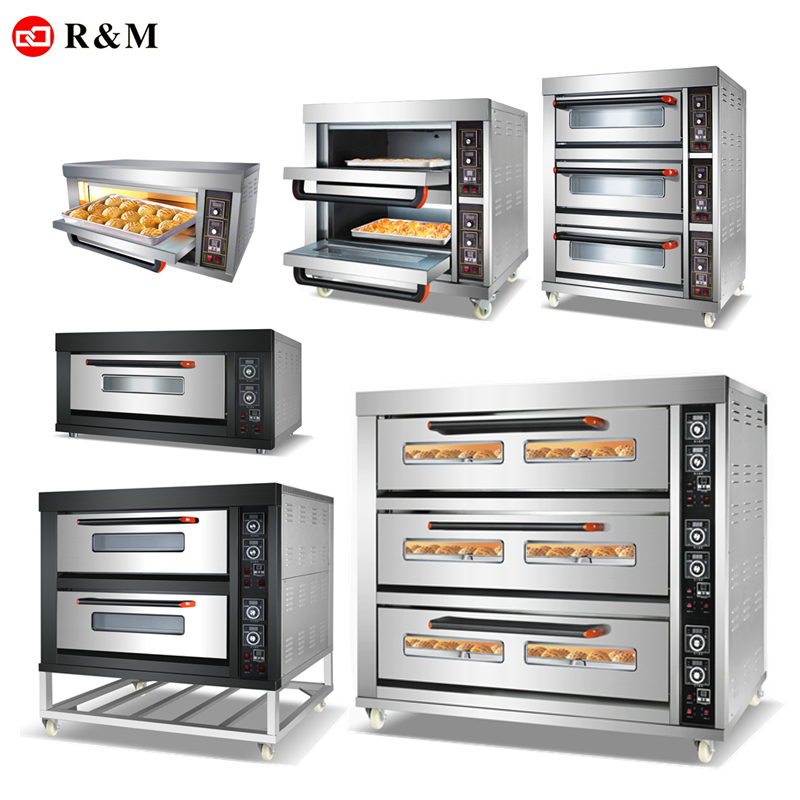 RM Insustrial Four 4 Deck 16 Tray Commercial Gas Electric Deck Oven Capacity 4 Layer 4desks 16tray Bread Baking Bakery Oven Ofen