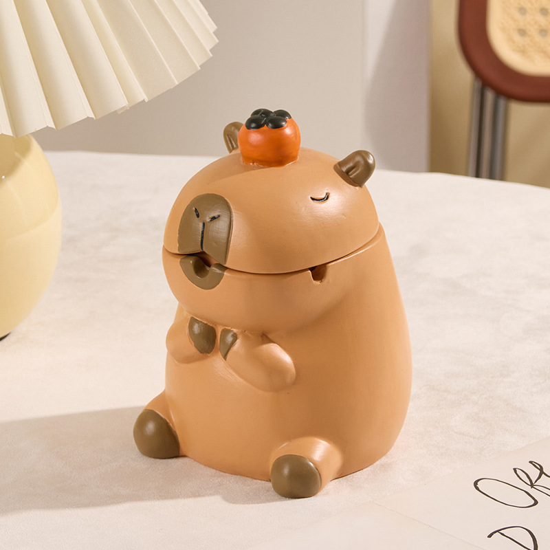 15*10*9.5cm Ashtray Cartoon DAB Tool Creative Cartoon Anti-Flying Ashtray with Lid Mini Home Smoking Accessories