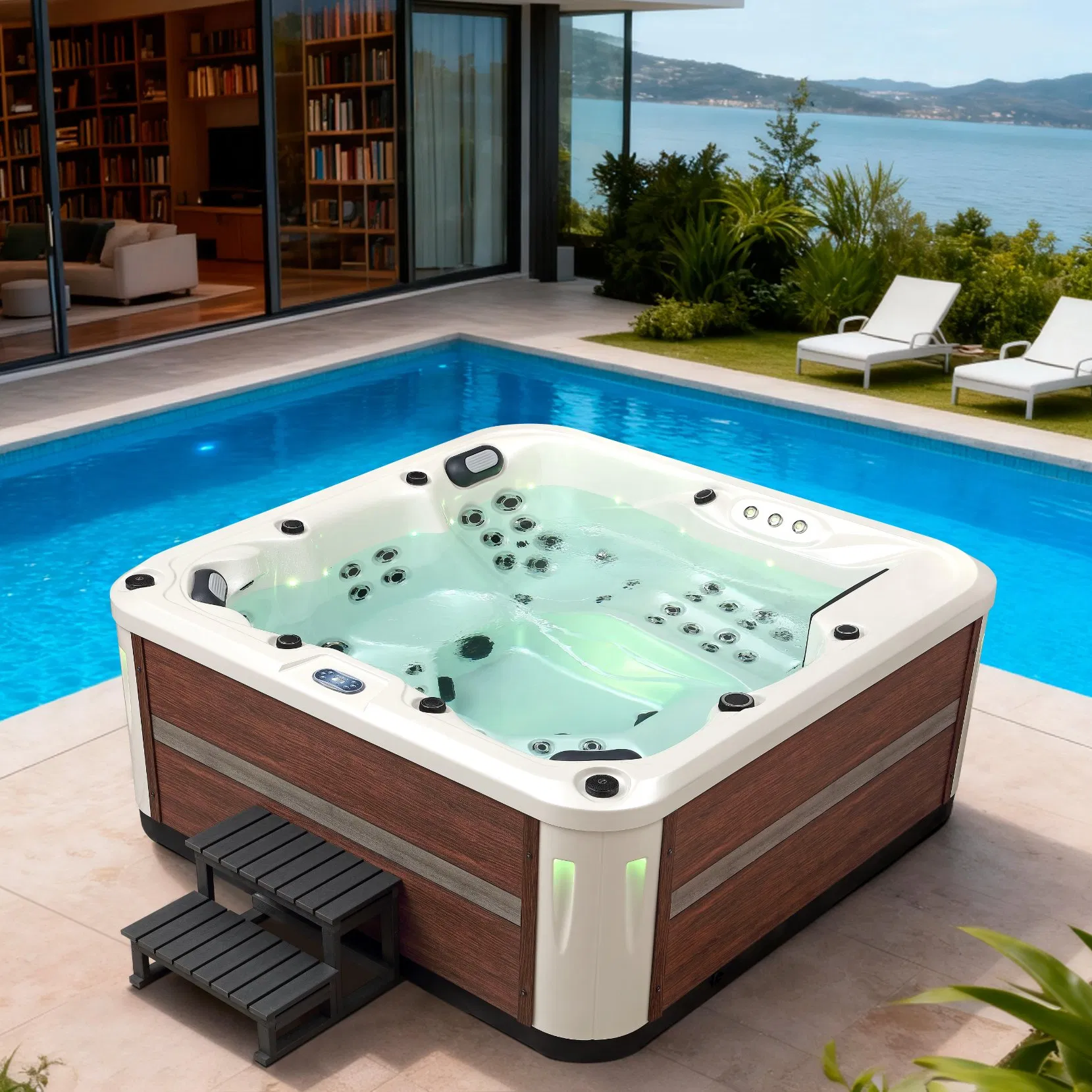 Акриловая гидромассажная ванна SPA для улицы