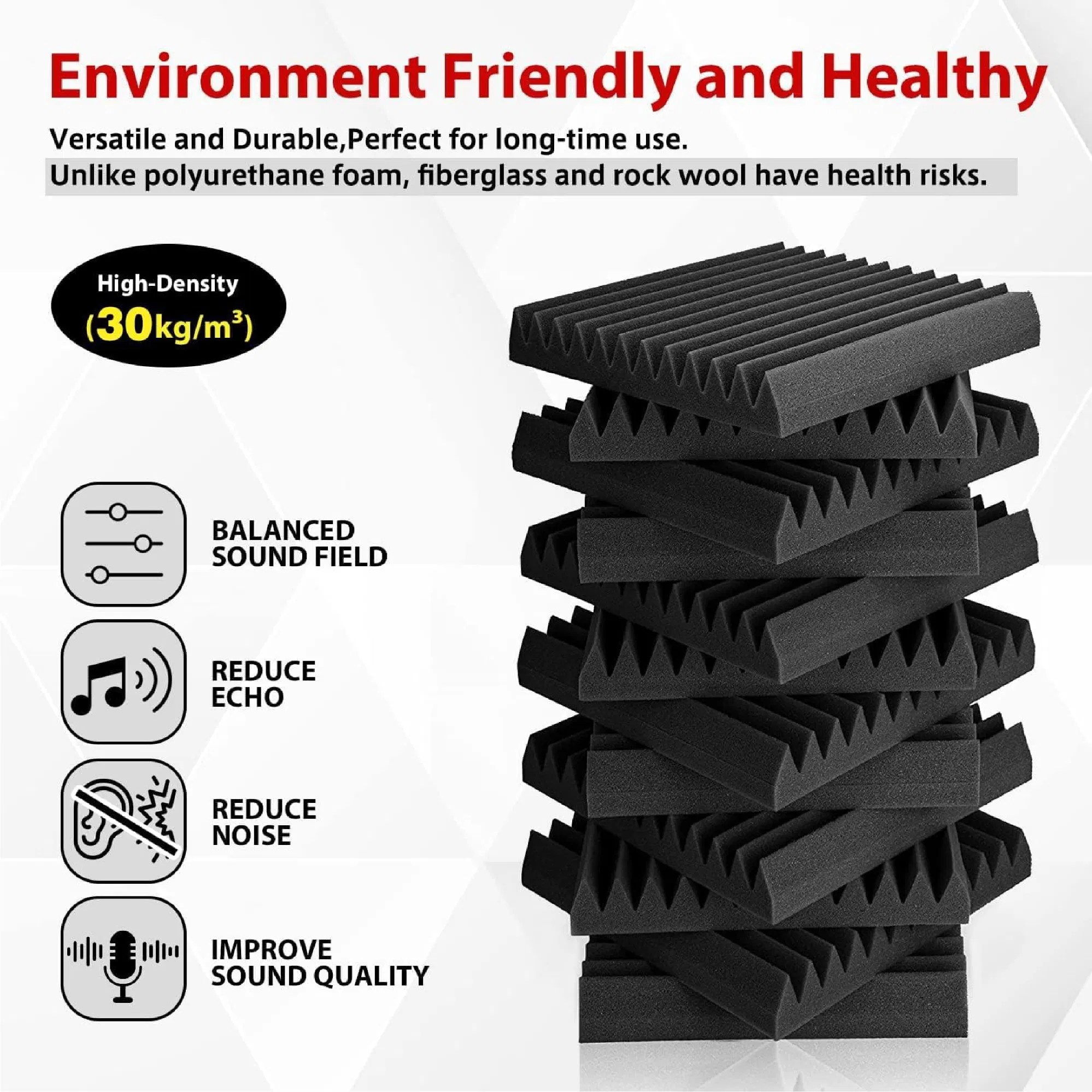 Self-Adhesive Soundproof Foam Panels Acoustic Foam for Wall Sound Absorbing Panels
