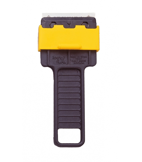 Black Cleaning Scraper Plastic Razor Scraper with Double-Edged 43X22mm Metal Blades