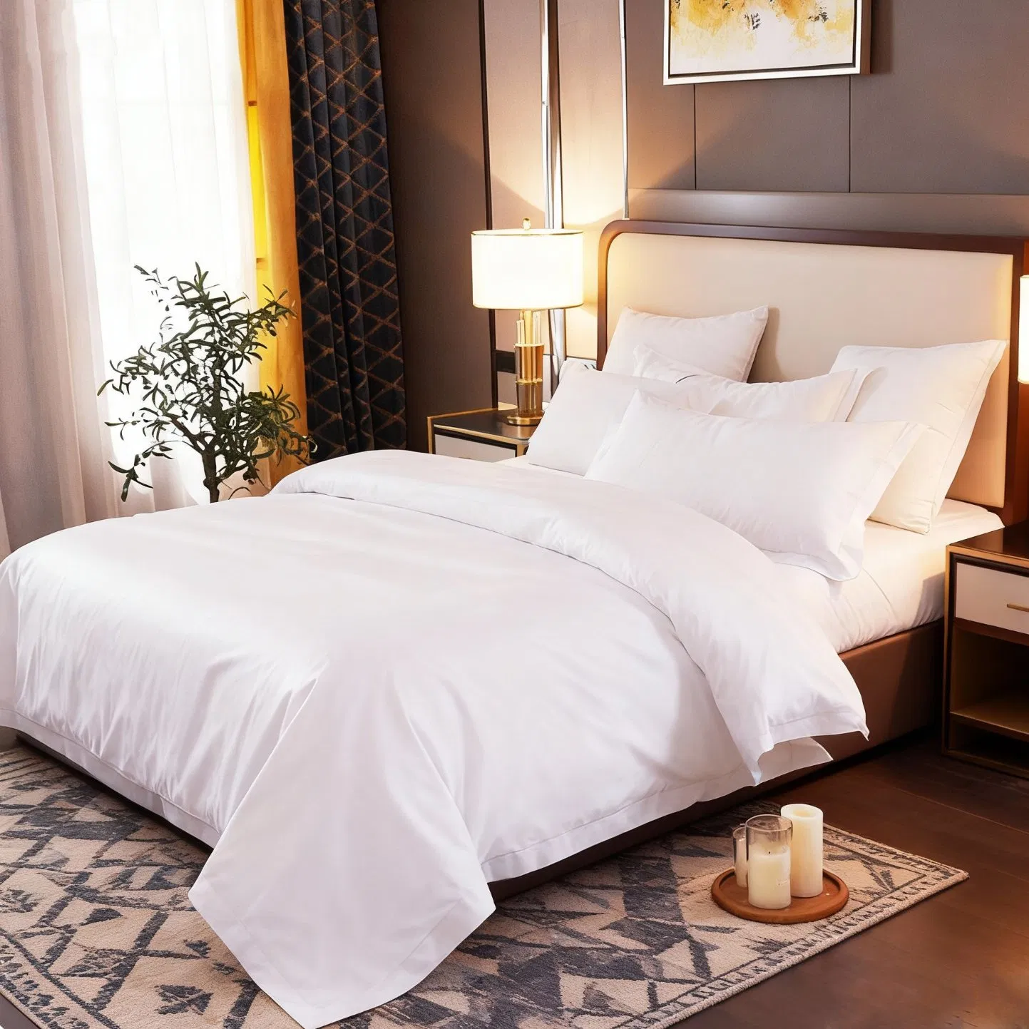 Duvet Cover 100% Cotton White Hotel Sheets Quilt Cover