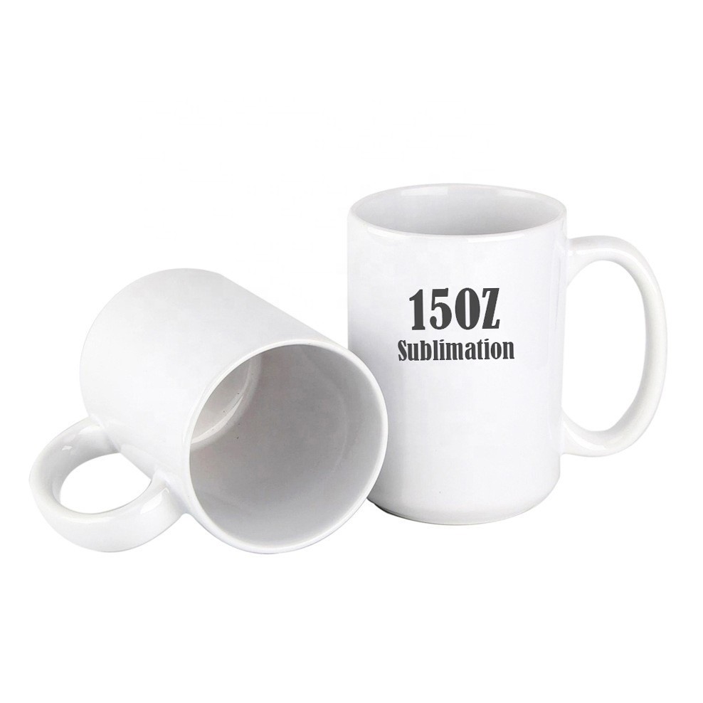 15oz White Sublimation Mug Sublimation Cup Blank Mug Custom Mugs Factory Price Colorful Beer Mugs Printing High Quality 15oz White Sublimation Ceramic Mug