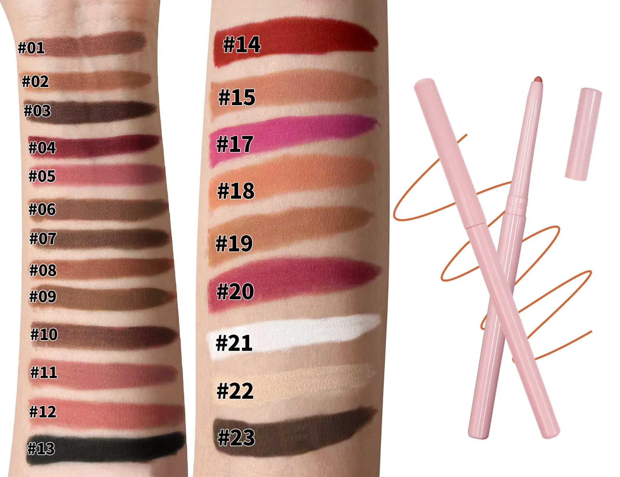 High Pigment Lip Liner Pencils Long Lasting Creamy Lip Liner Custom Private Label