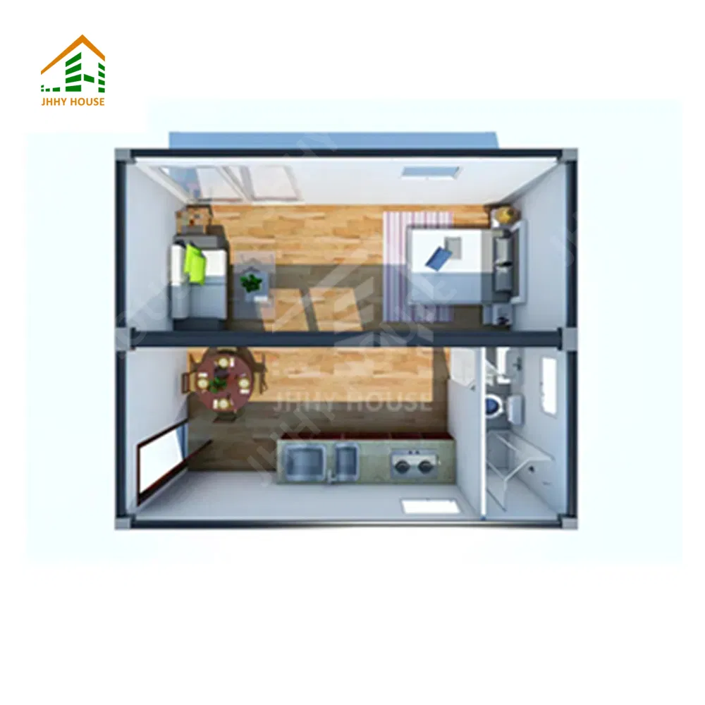 Foldable Prefabricated Homes 20FT Office Folding Container House with Bathroom