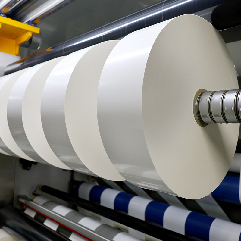 Reliable Glossy White PE Film Sticker Labels Rolls for Easy Application