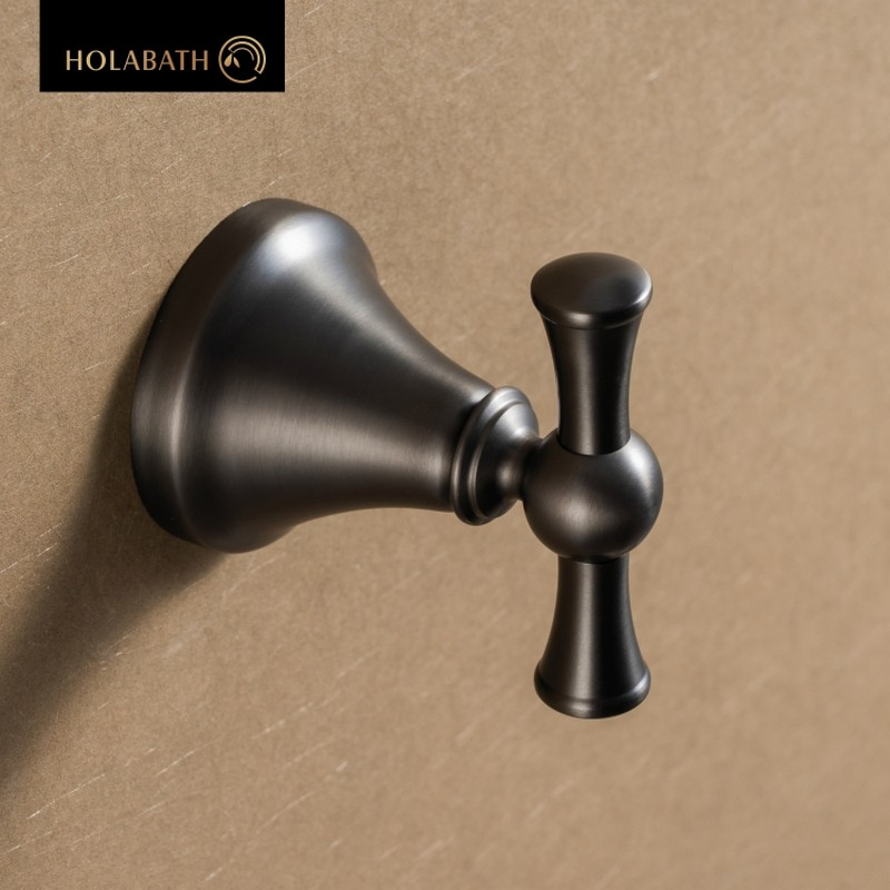 Textured Surface Towel Hook Stainless Steel Non-Slip Bathroom Wall Mounted Holder Fixture