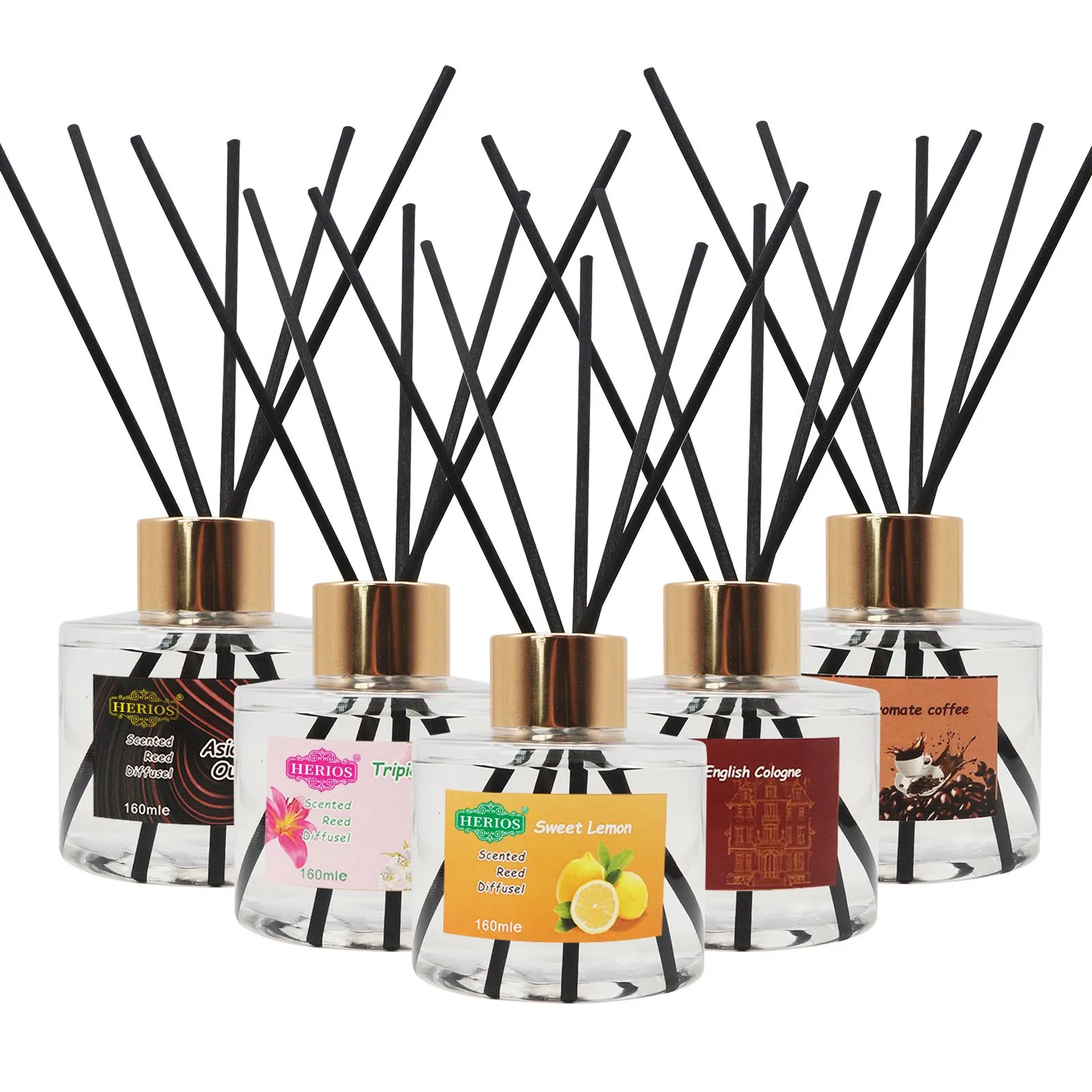 160ml Herios Scented Reed Diffuser Air Freshener Fragrance