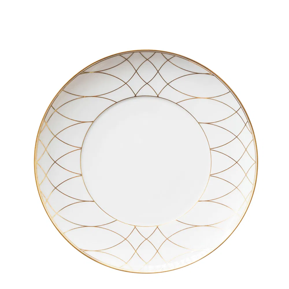 Wholesale Gold Rim Black Marble Ceramic Plate Set for Wedding Rental