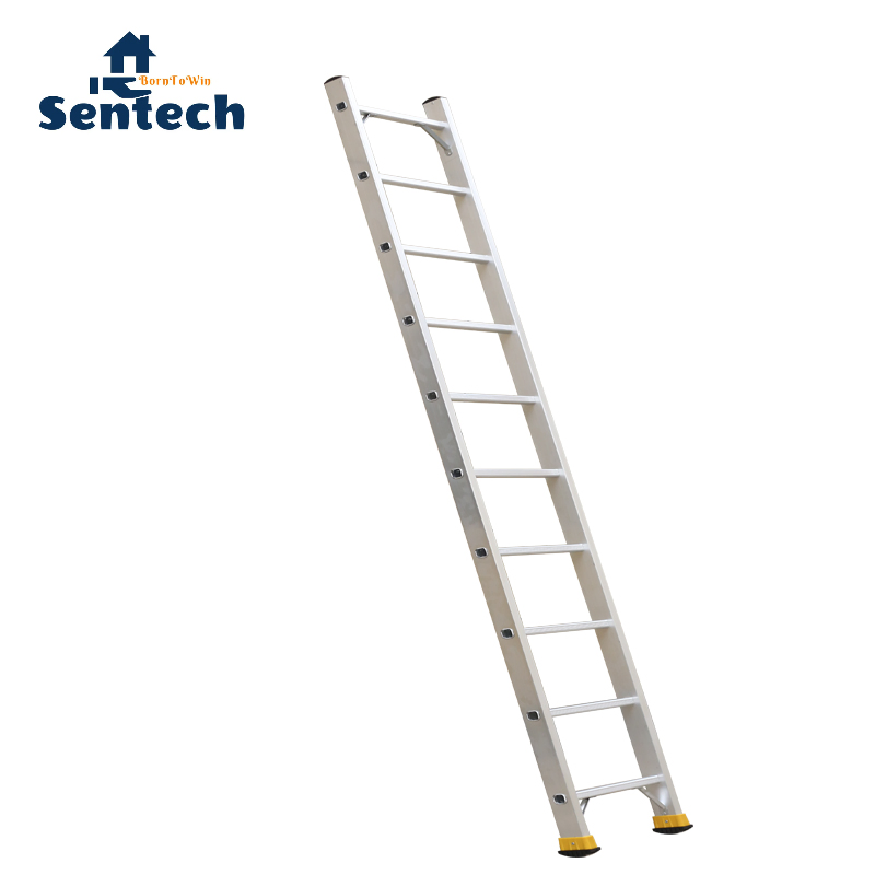 1.8m to 6m High Quality Aluminum Single Straight Ladder for Scaffolding Purpose