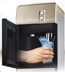 Superior Standing Type High Quality Gold Glass Water Dispenser