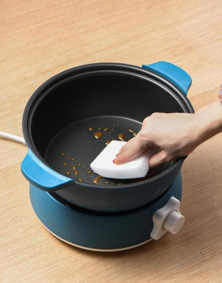 Non-Stick Electric Cooking Hot Pot Home Double-Deck Electric Skillet