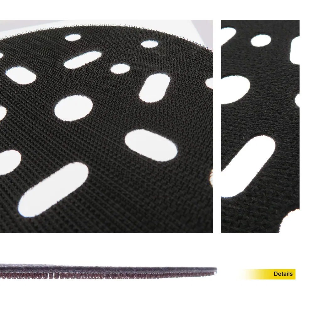 6inch 150mm Hook and Loop 8+6/8+1 Holes Black Interface Pad Protection Disc for Sanding Polishing Power Tools Accessories