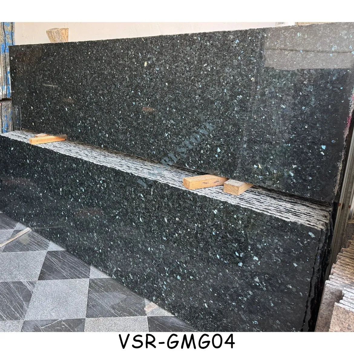 Hot Sale Granite Marble Black Galaxy Granite Tombstone Slab for Cemetery