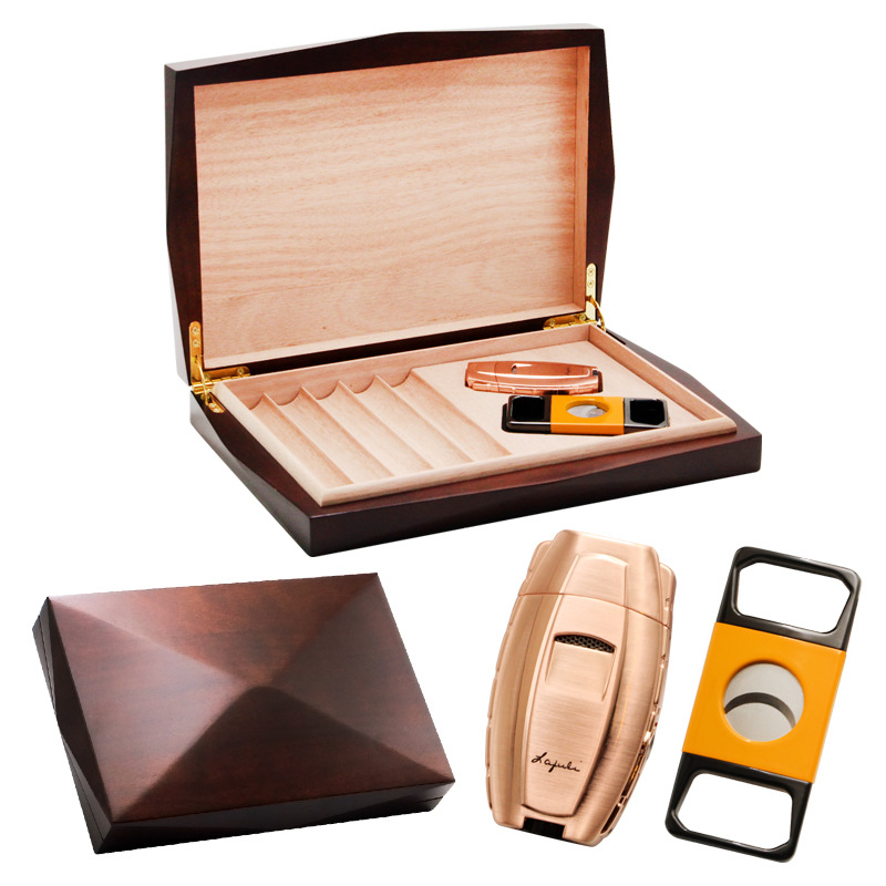 10PCS Capacity Portable Slot Tray Wooden Cigar Humidor