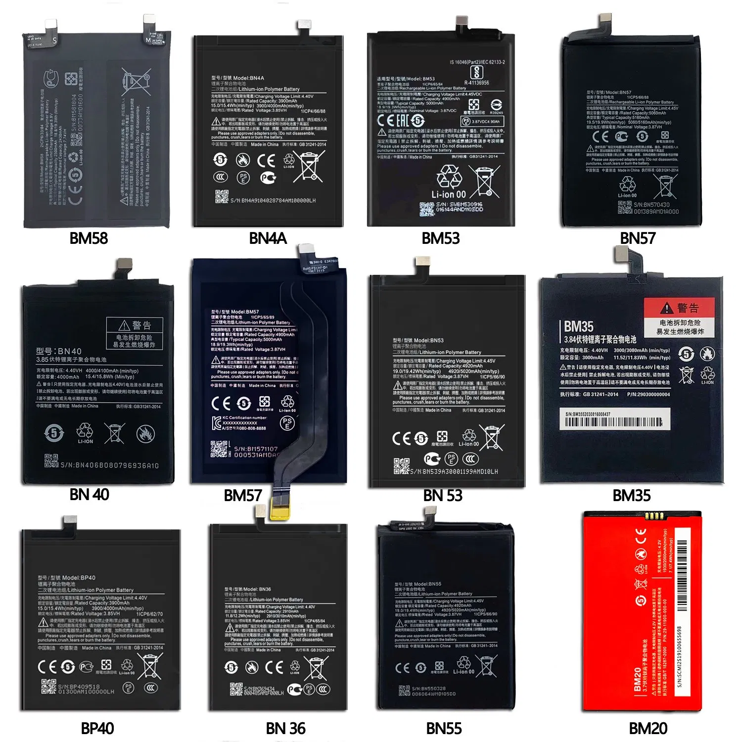 Аккумуляторы для телефонов iPhone, Samsung, Huawei, Vivo, Oppo