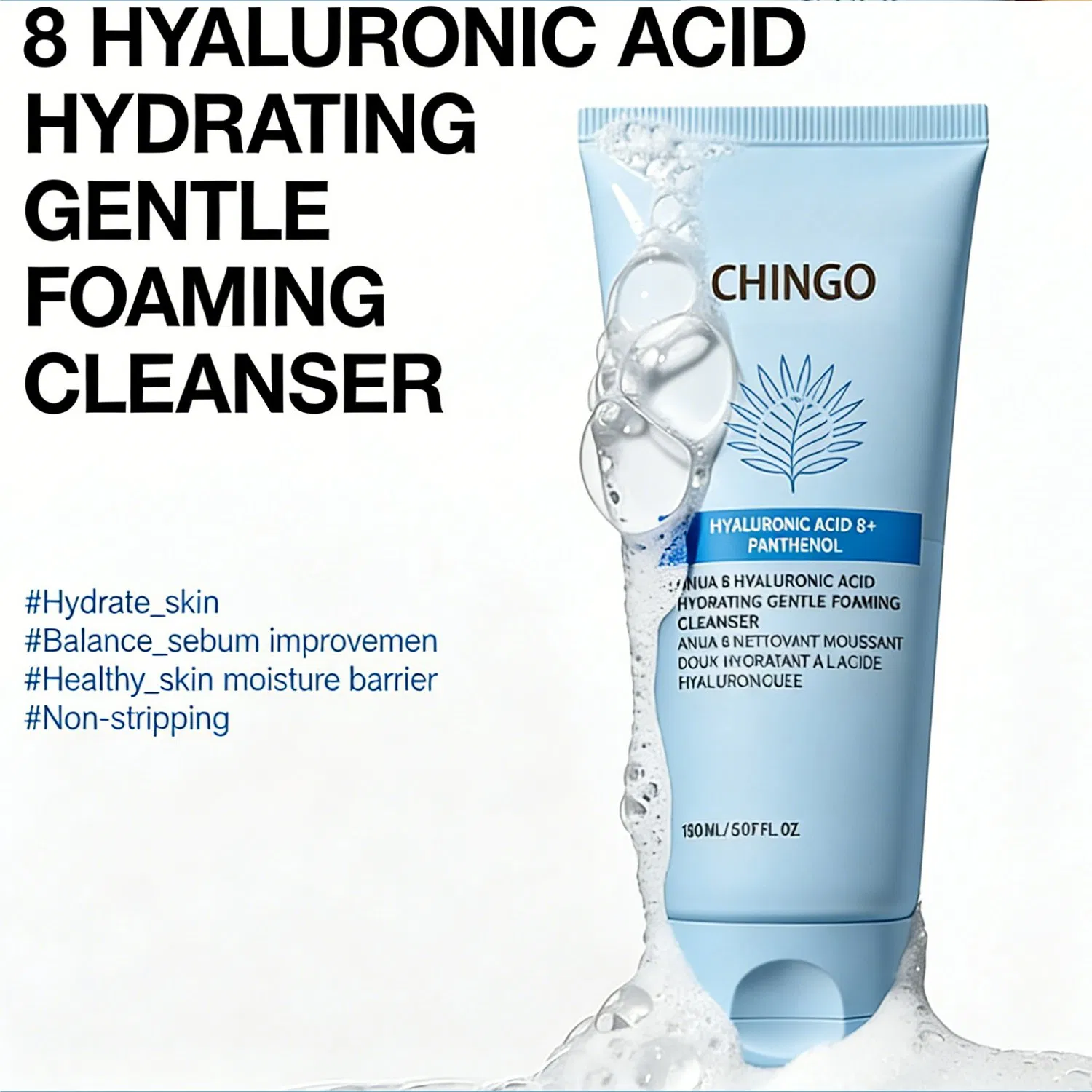 Gentle Moisturizing Face Cleanser Calms Delicate Skin Comfortably