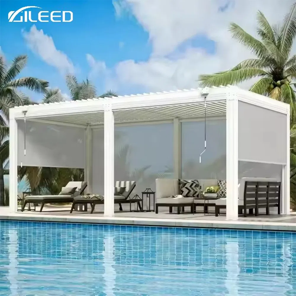 Manufacturer Manual Control Aluminum Shutter Customized Pergola Hot Sale