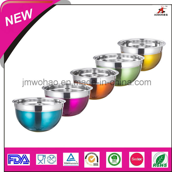 Stainless Steel Color Coating Tableware Mixing Bowl