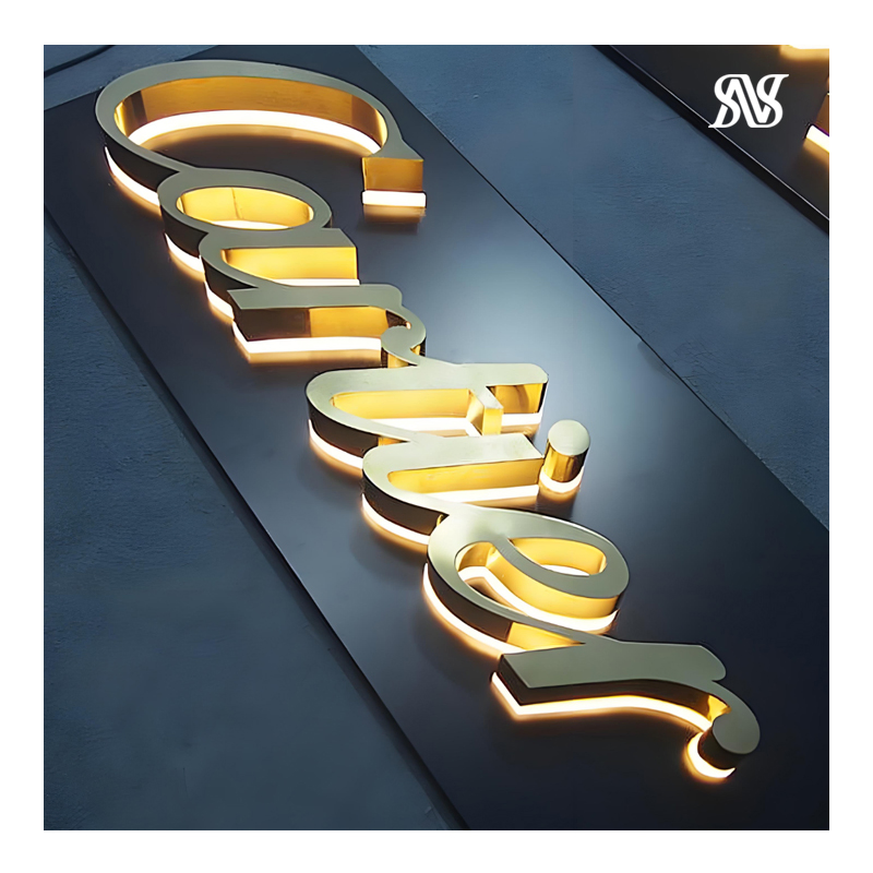 Outdoor Waterproof Halo-Lit Signs Acrylic LED Letters Monument Signs