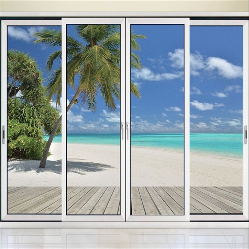 Interior Modern Design Double Glass Metal Profile UPVC Sliding Doors for Home