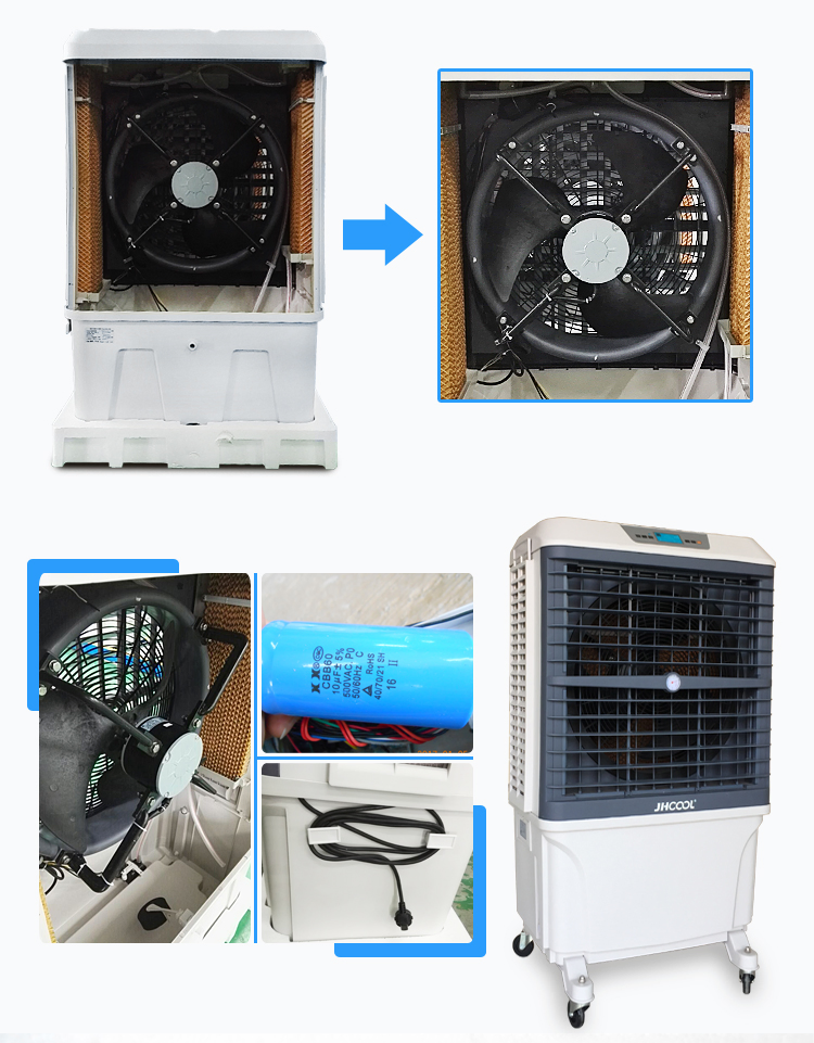 Adiabatic Water Evaporative Cooler Air Conditioner Industrial Environmental Portable Air Cooler