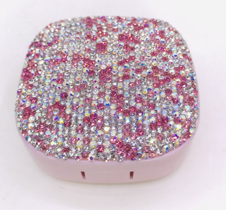 Diamond-Set Contact Lens Case Lens Container