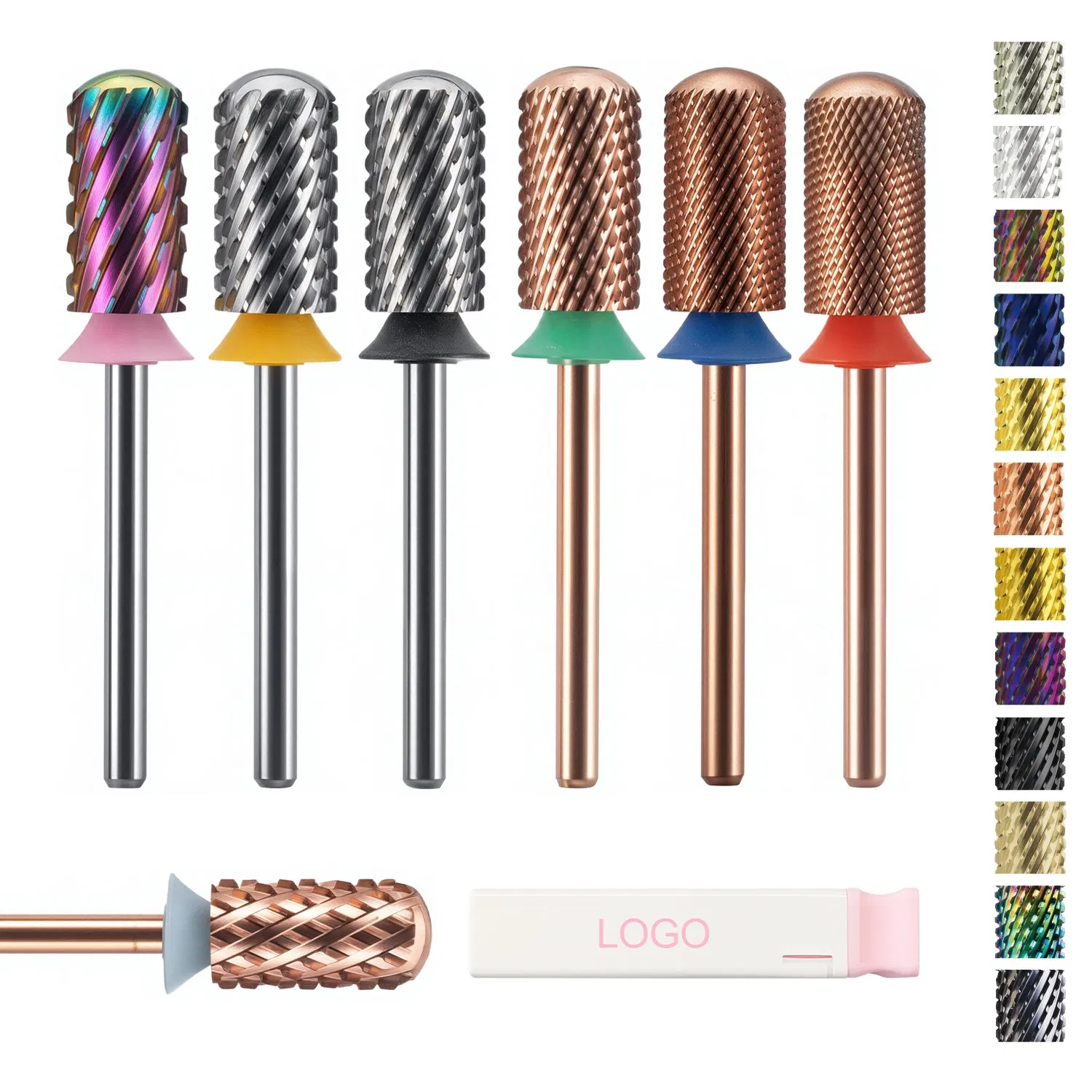 Factory Price Nail Drill Bit Tungsten Carbide Large Barrel Smooth Top E File Nail Drill Bits