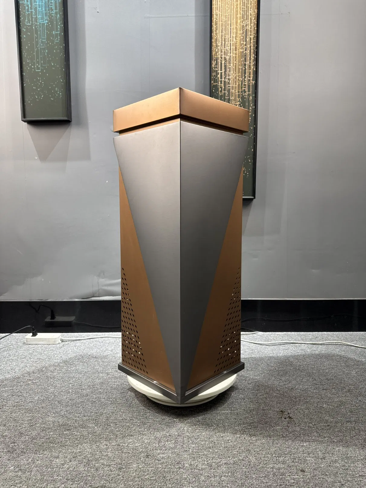 Outdoor Park Steel Dual Garbage Trash Can Outside Street Rubbish Waste Bin