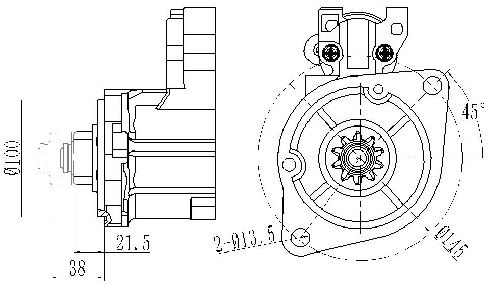 Стартер 24V 5.5kW для экскаватора Kobelco SK200/HD700 (6D31)