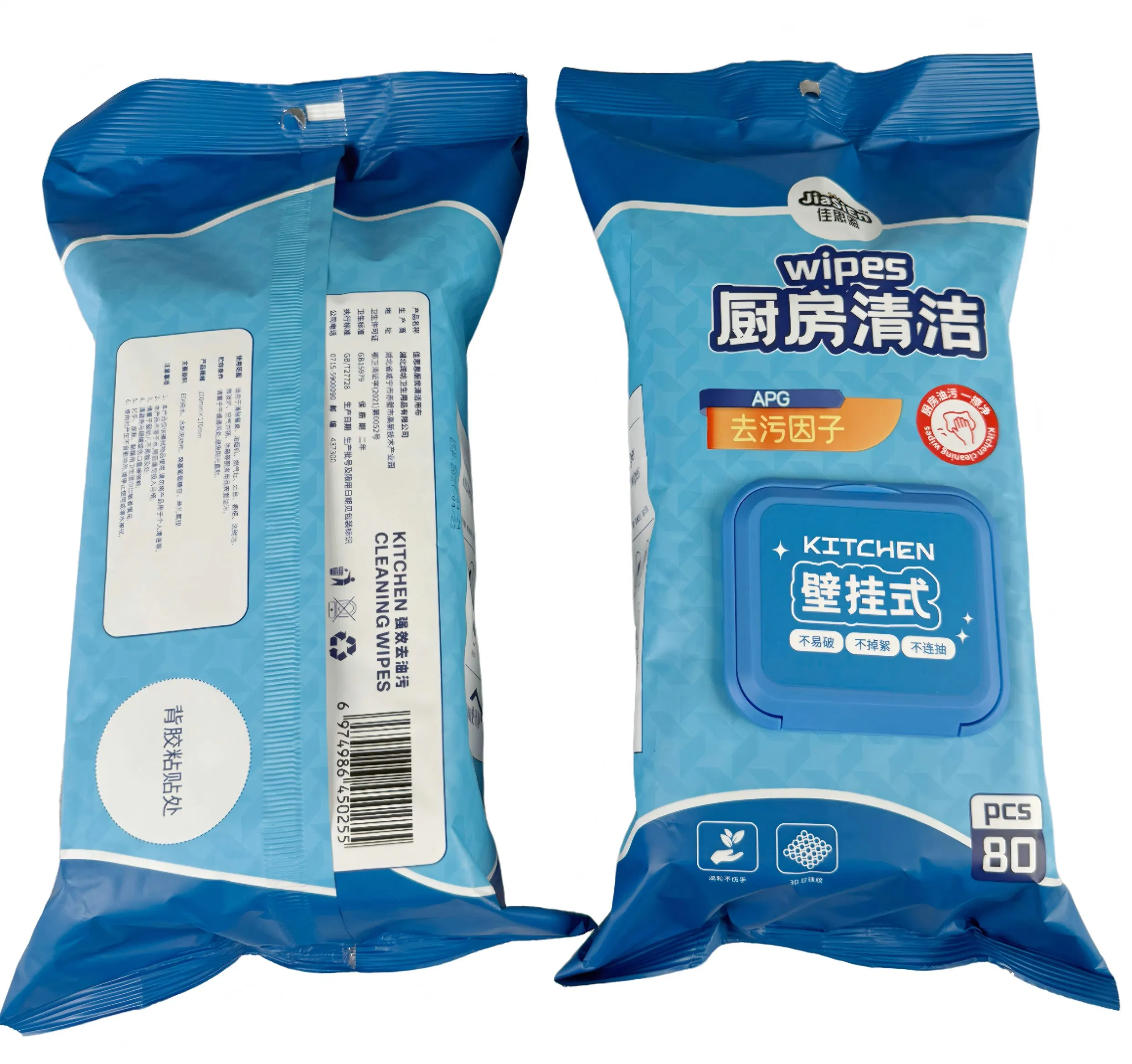 60cts Effective Hygiene Premium Kitchen Cleaning Wet Wipes for Quick and Easy Cleanup