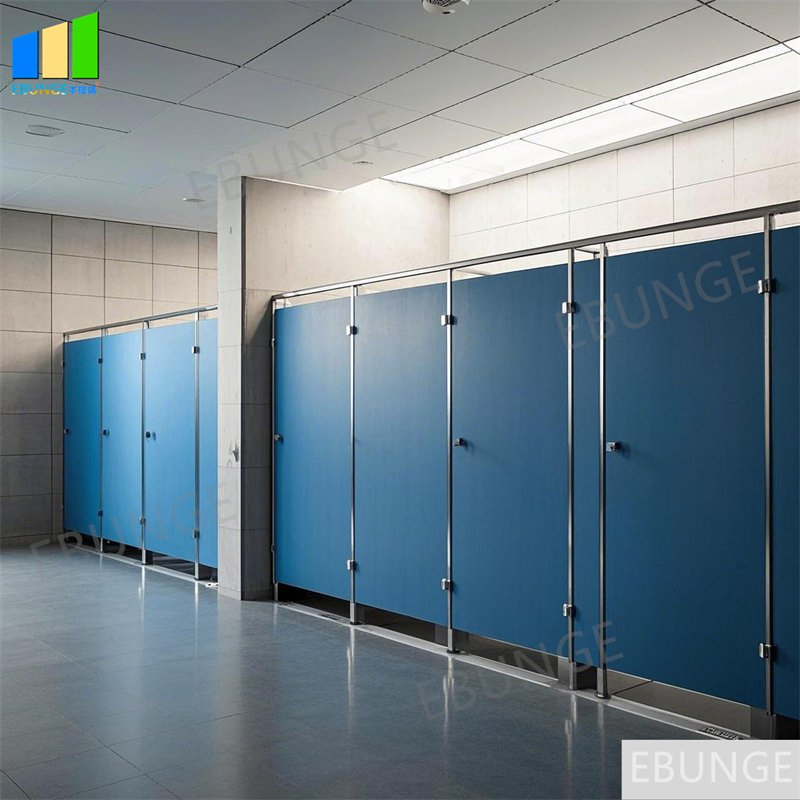 HPL Stainless Steel Shower Toilet Partitions Commercial Public Bathroom Partition Cubicles