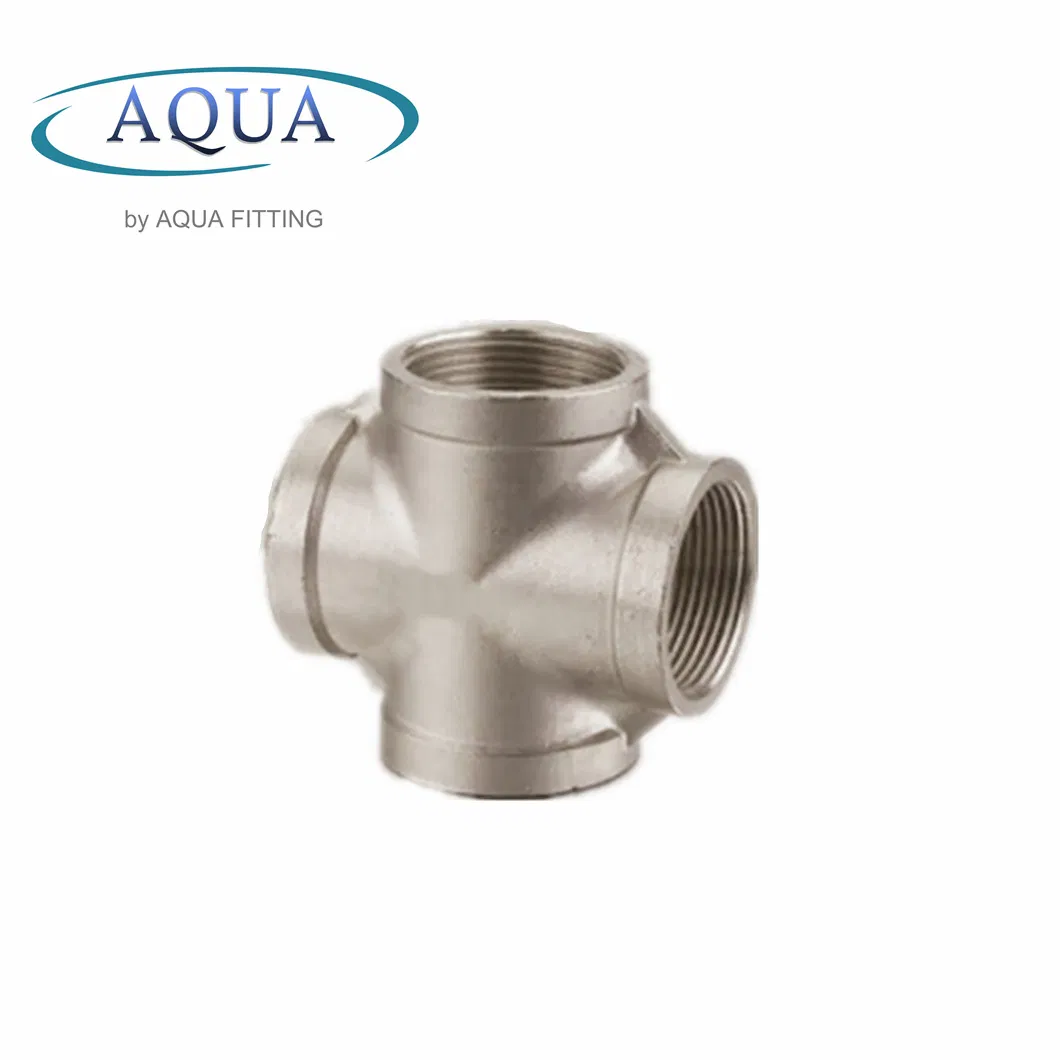 ASTM/ ASME/ En/ JIS/ GB B16.5 Standard Stainless Steel Equal Reducing Threaded Pipe Fitting Cross