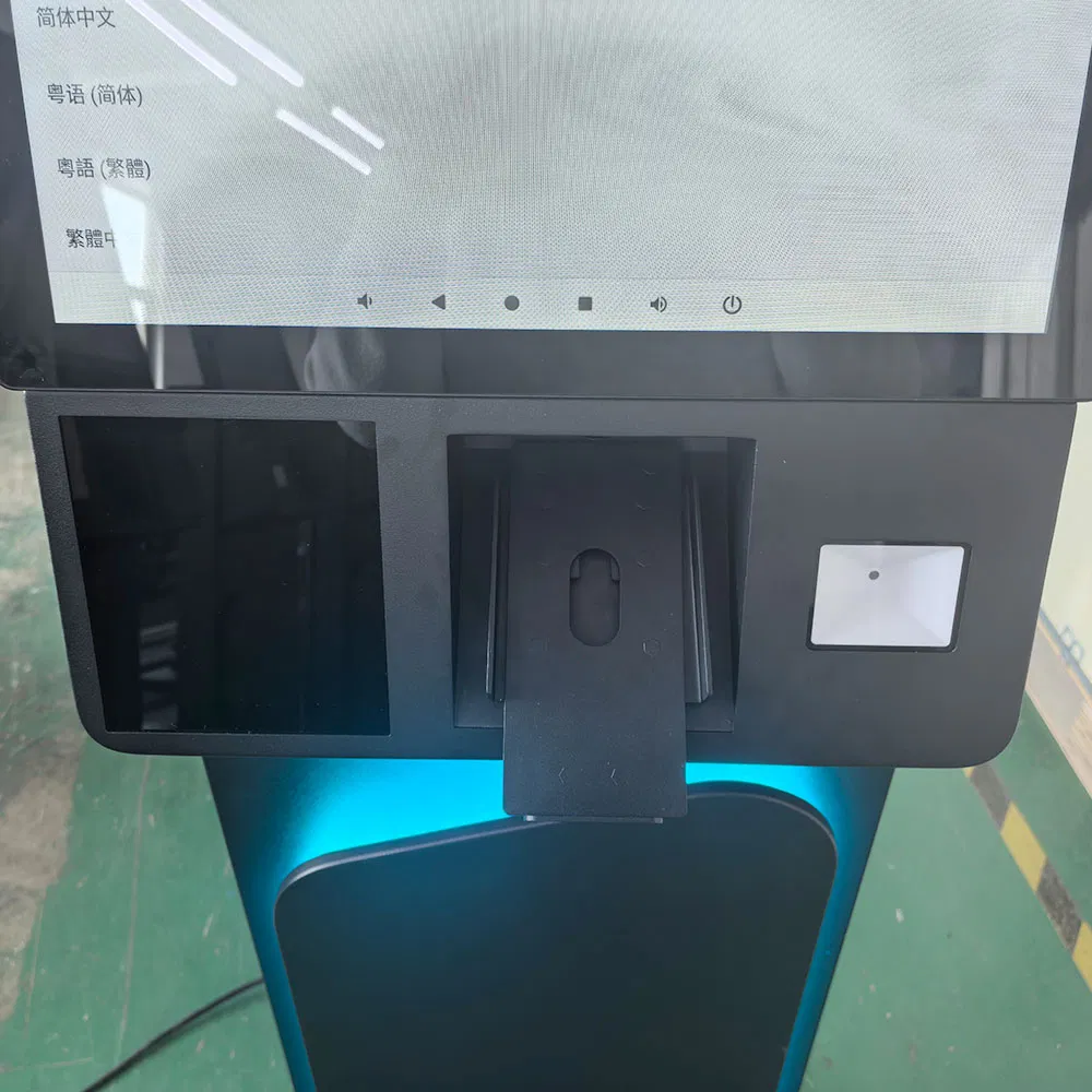 27 Inch Retail Self-Checkout Kiosk with Camera POS Stand Qr Code