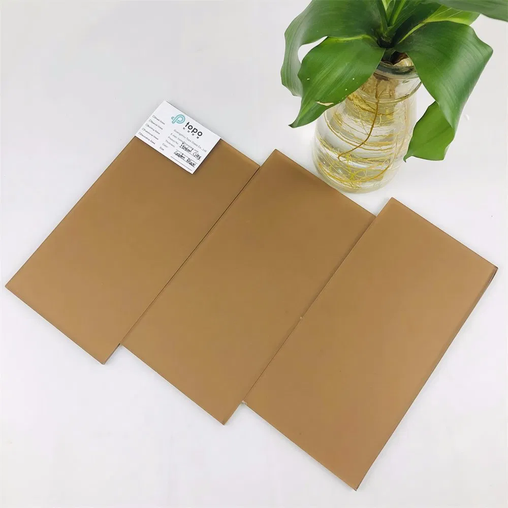 4mm 5mm 6mm 8mm 10mm 12mm Golden Brown Frosted Glass for Bathroom (FG-TP)