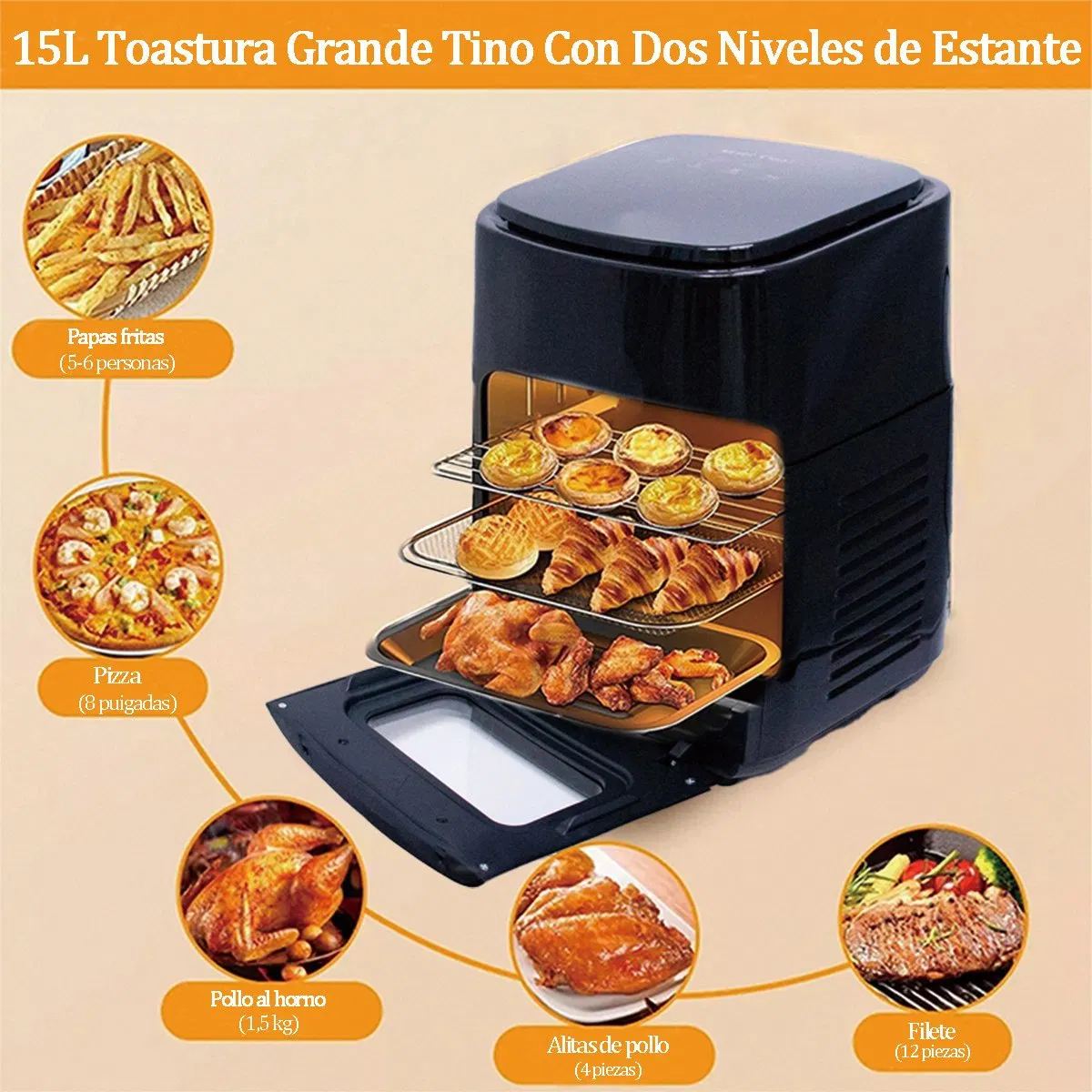 Freidora De Aire Weyon 15L Free Shipping to Mexico City