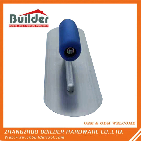 Builder Tool Round End Carbon Steel Plaster Trowels with Plastic Handle