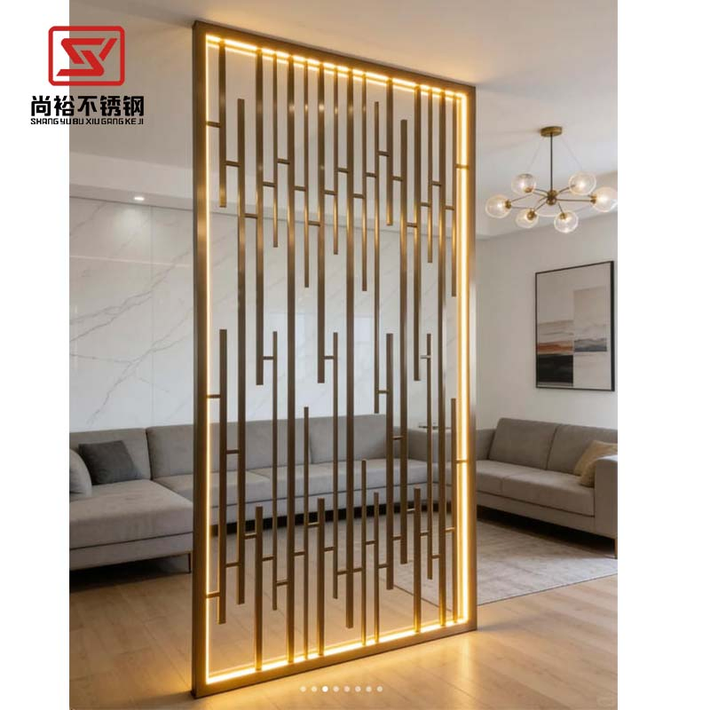 Modern Laser Cut Stainless Steel Room Divider Screen for Stylish Spaces